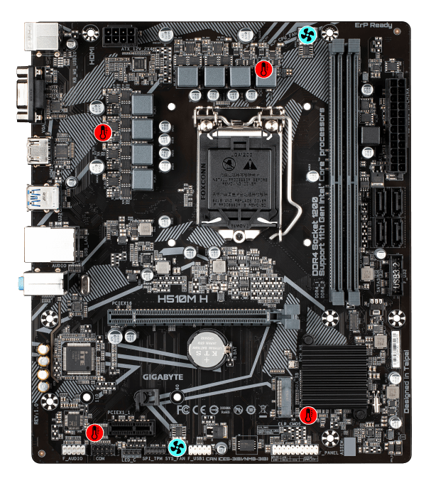 Mainboard Gigabyte GA H510MH (Socket LGA 1200, M-ATX, 2 Khe RAM DDR4)