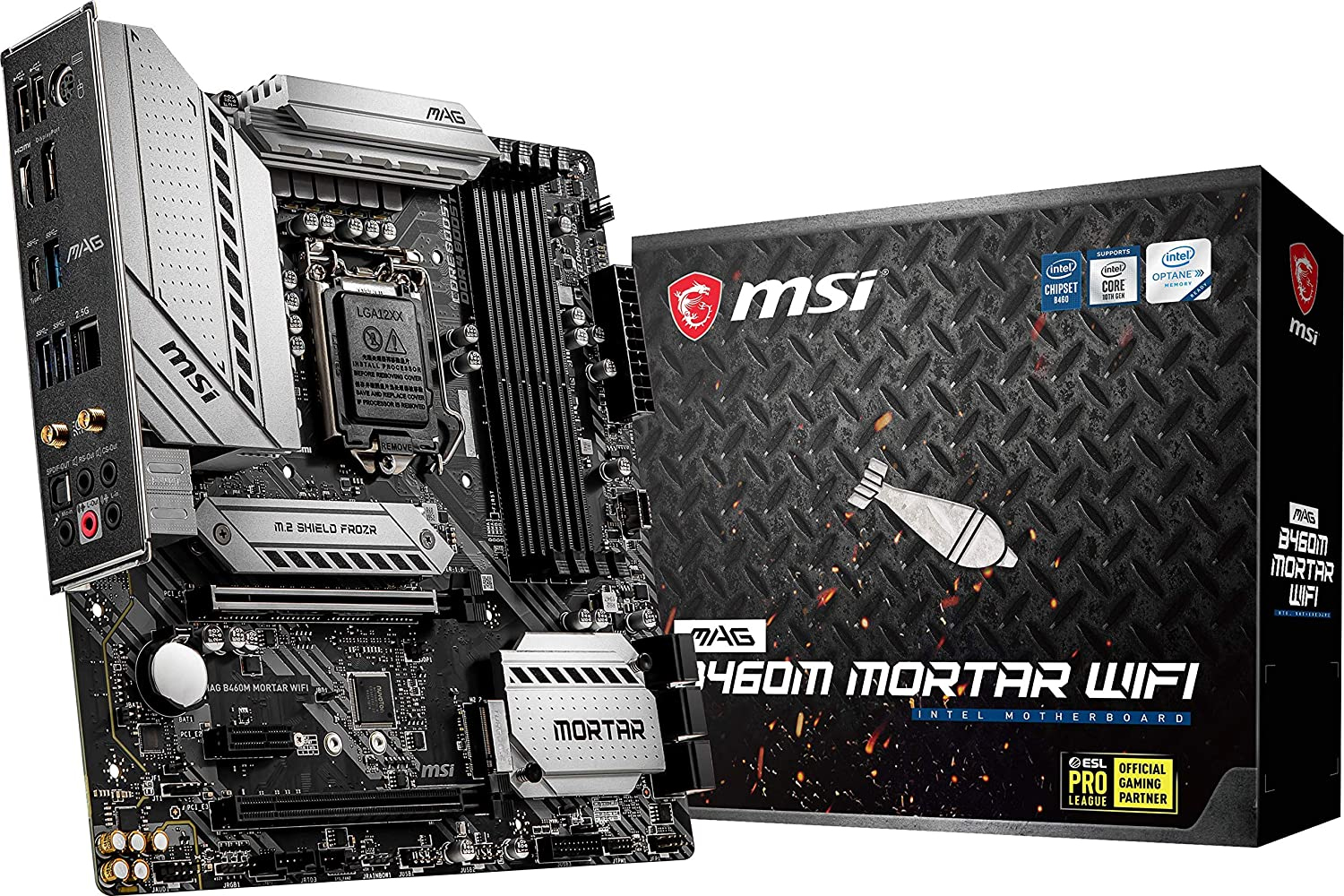 MSI MAG B460M MORTAR (Intel B460, LGA 1200, M-ATX, 4 Khe Cắm Ram DDR4) thiết kế thông minh