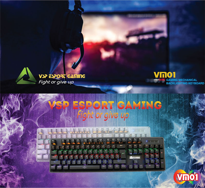 Bàn phím cơ VSP ESport Gaming VM01