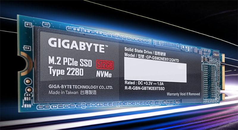 Ổ cứng SSD Gigabyte M.2 NVMe PCIe (512G, Gen3x4, GP-GSM2NE3512GNTD) 