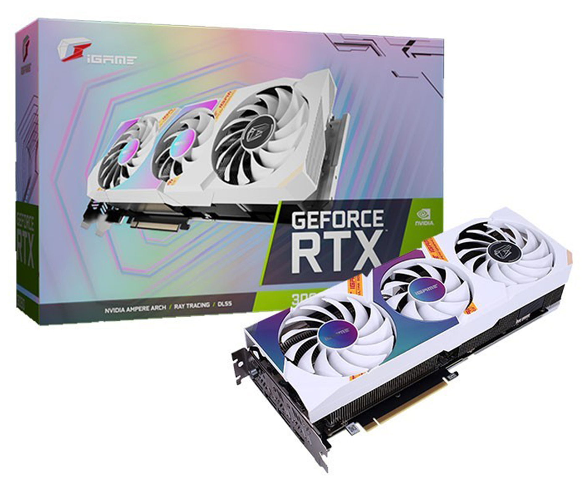 Colorful iGame GeForce RTX 3060 Ti Ultra OC White 8G-V  thiết kế hiện đại