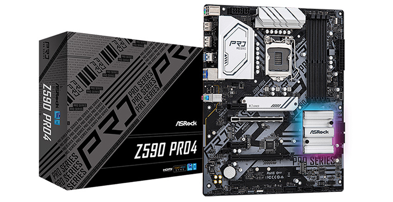 Mainboard ASROCK Z590 PRO4 (Intel Z590, Socket 1200, ATX, 4 khe Ram DDR4)