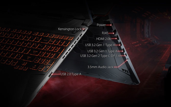 Laptop Asus TUF Gaming FA506II-AL016T Khả năng kết nối toàn diện