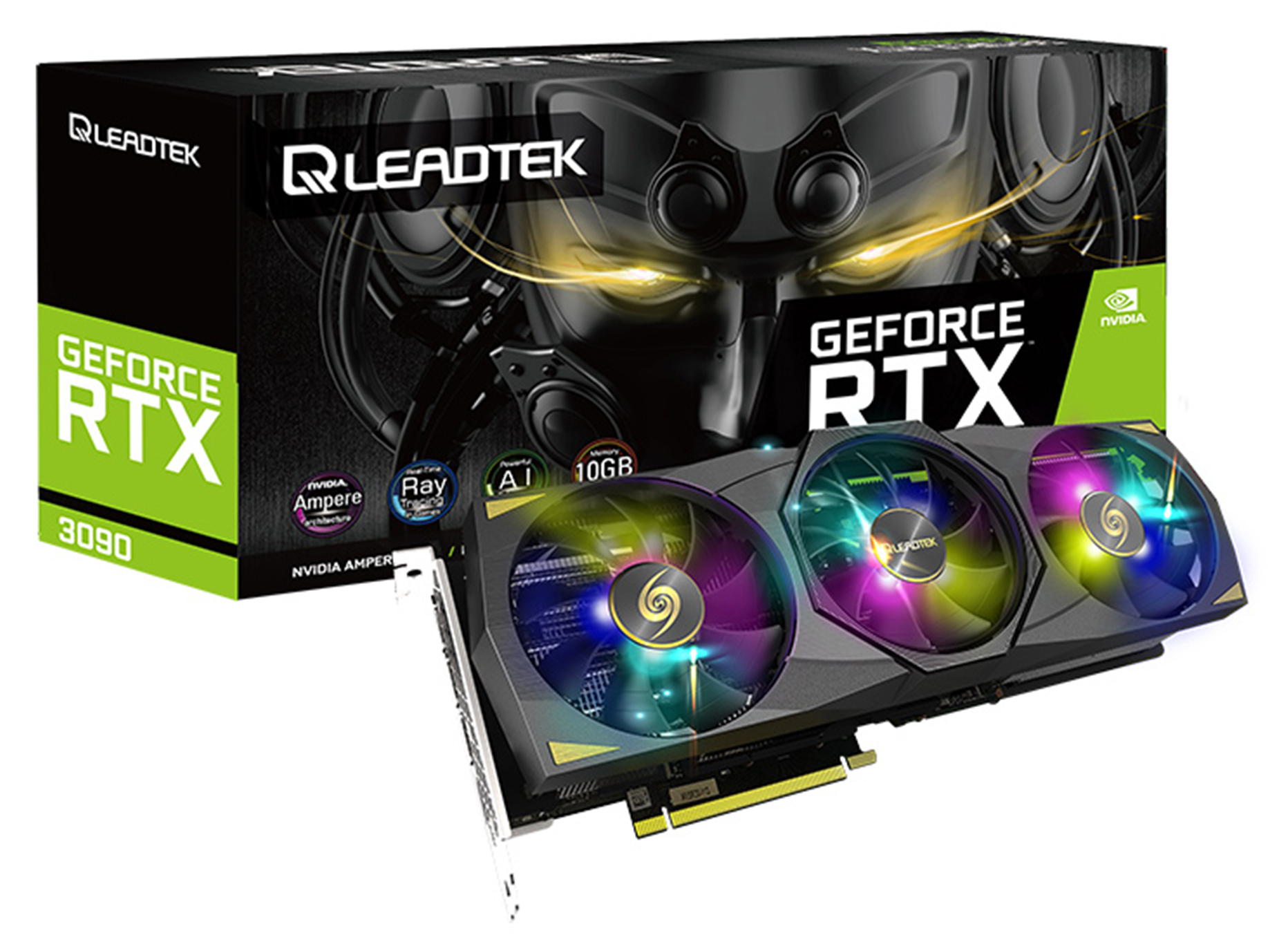 LEADTEK WINFAST RTX 3090 24GB Hurricane (24GB GDDR6X, 384-bit, HDMI+DP, 2x8-pin) thiết kế hiện đại