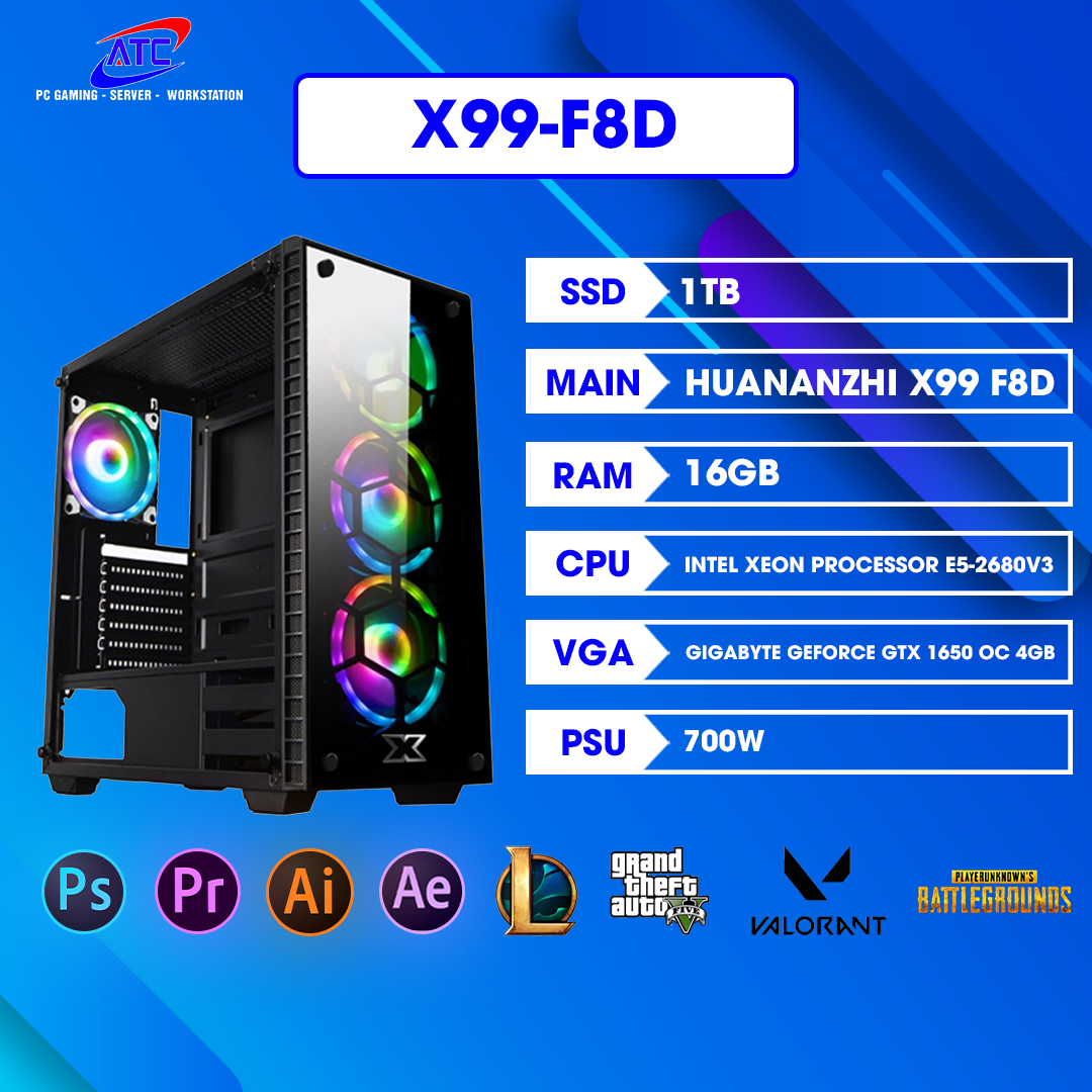 X99-F8D | 2 E5 2680V3 | RAM 64GB | VGA 4GB