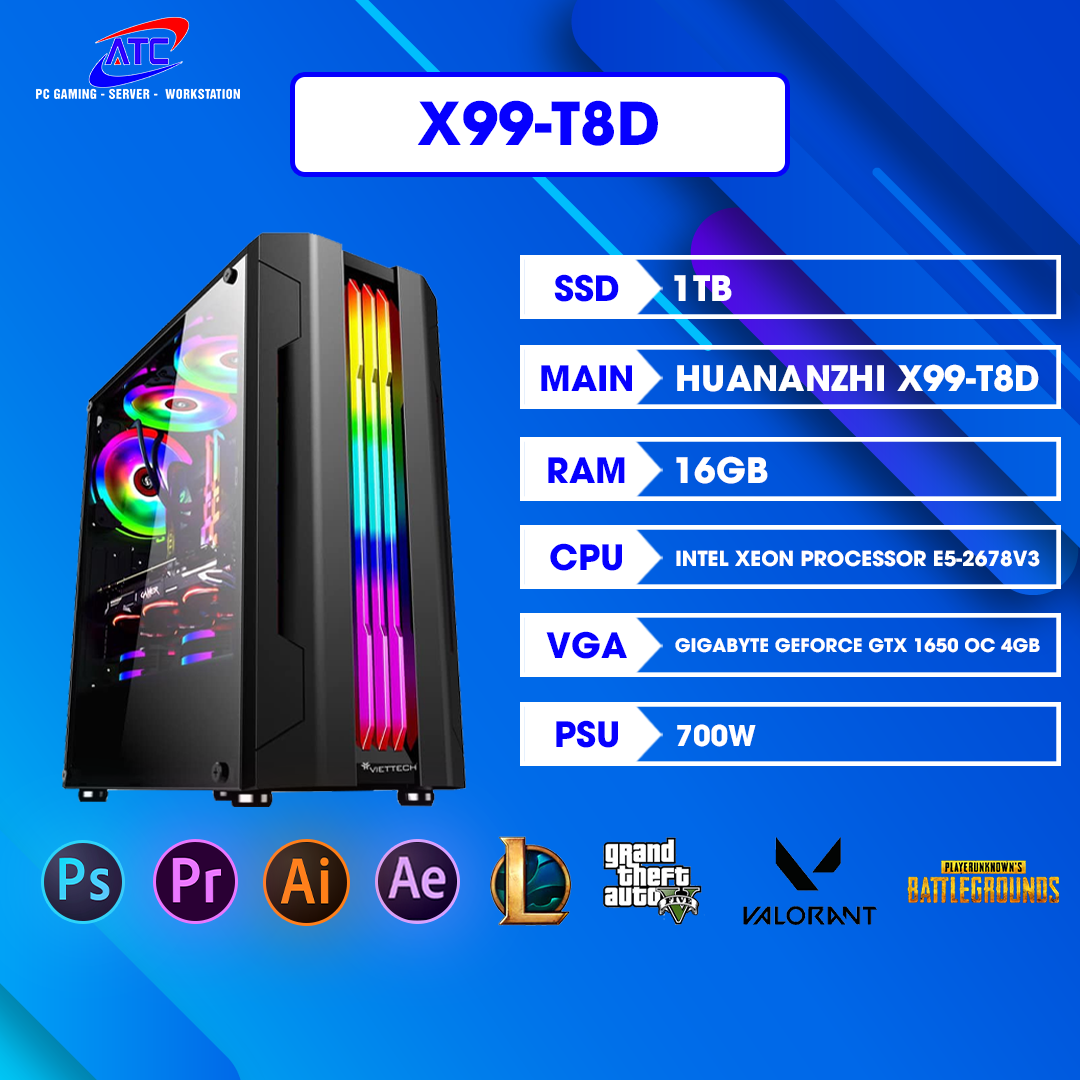 X99-T8D | 2 E5 2678V3 | RAM 64GB | VGA 4GB