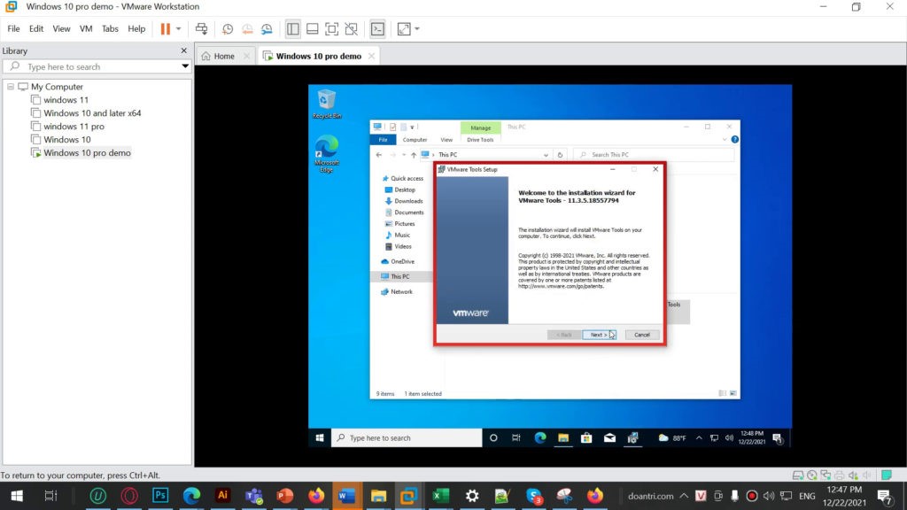 Cài đặt Win 10 trên Vmware như thế nào ?