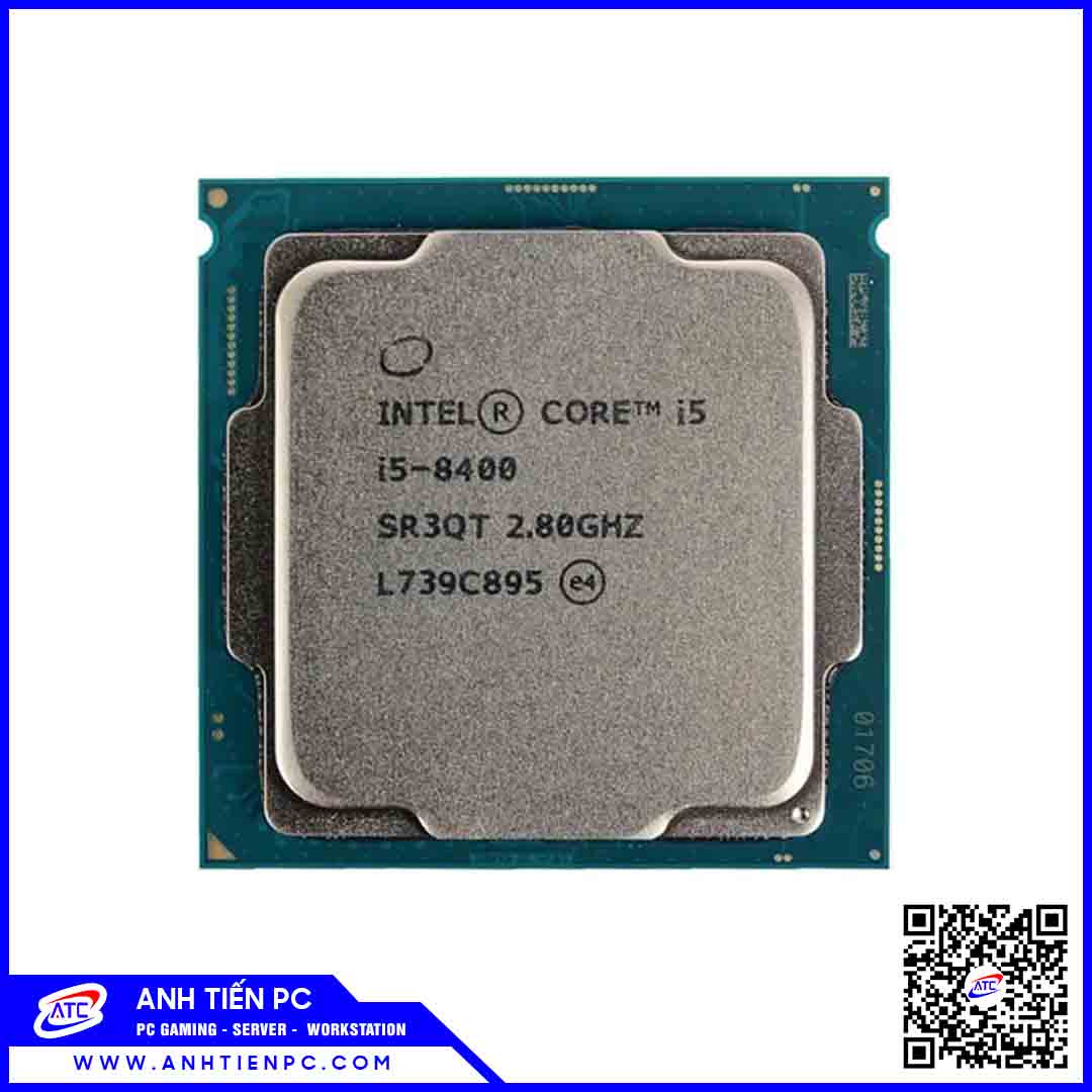 CPU Intel Core i5 8400 (2.8GHz Turbo Up To 4.0GHz, 6 nhân 6 luồng, 9MB Cache, Coffee Lake) (Cũ)