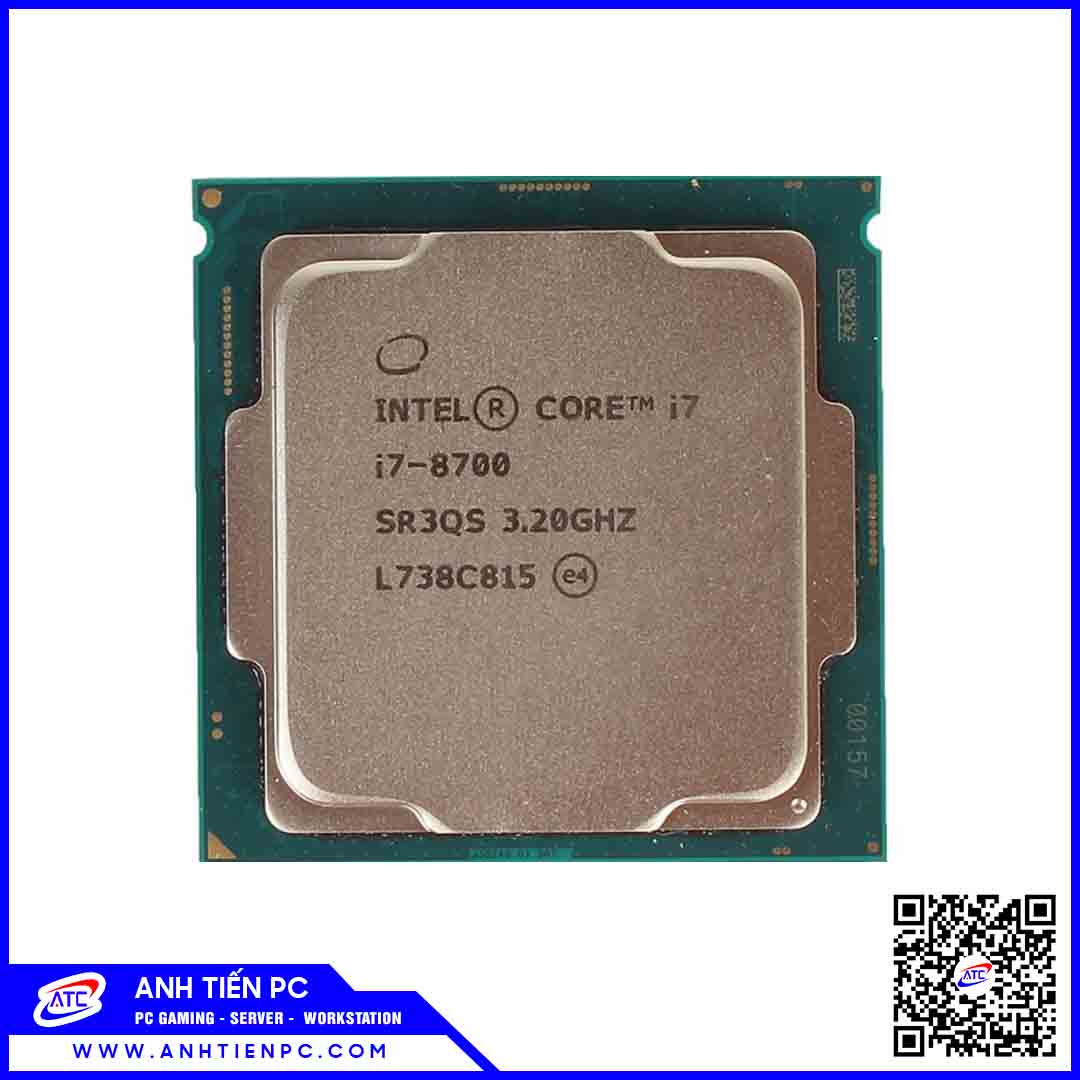 CPU Intel Core i7 8700 (3.2GHz Turbo Up To 4.6GHz, 6 nhân 12 luồng, 12MB Cache, Socket 1151-V2 )(Cũ)
