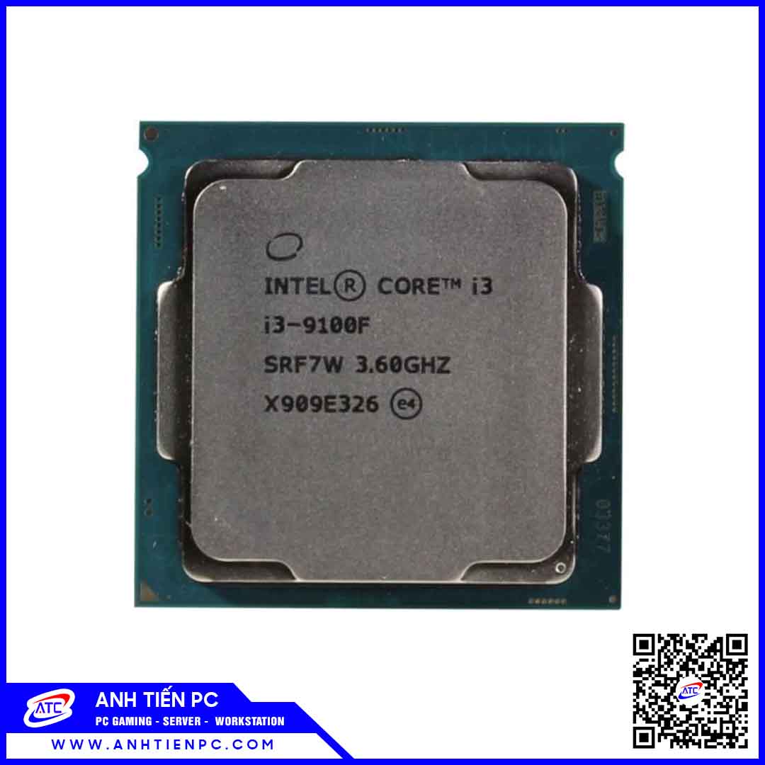 CPU Intel Core i3 9100F (3.6GHz Turbo Up To 4.2GHz, 4 nhân 4 luồng, 6MB Cache, Coffee Lake)(Cũ)
