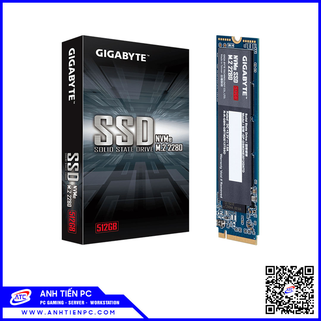 Ổ cứng SSD Gigabyte M.2 NVMe PCIe 512GB, Gen3x4, GP-GSM2NE3512GNTD