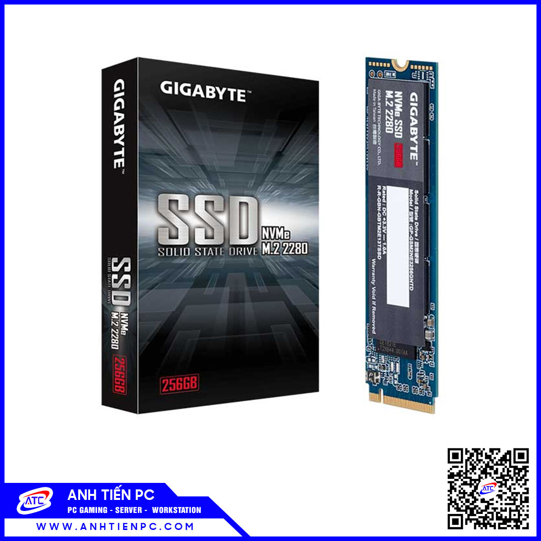 Ổ cứng SSD Gigabyte M.2 NVMe PCIe 256GB, Gen3x4, GP-GSM2NE3256GNTD