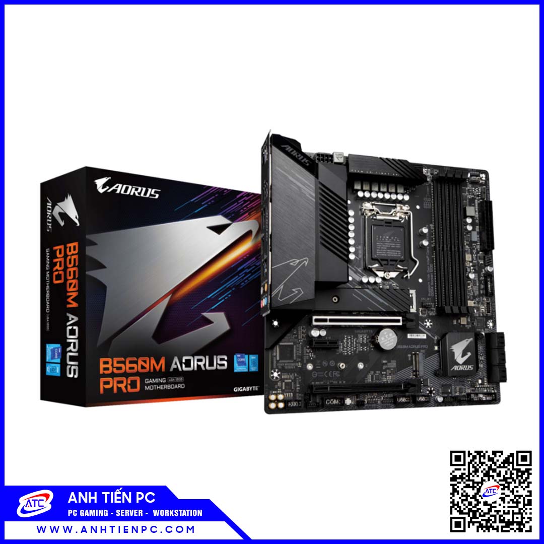Mainboard Gigabyte B560M Aorus Pro (Intel B560, Socket 1200, ATX, 4 khe Ram DDR4)