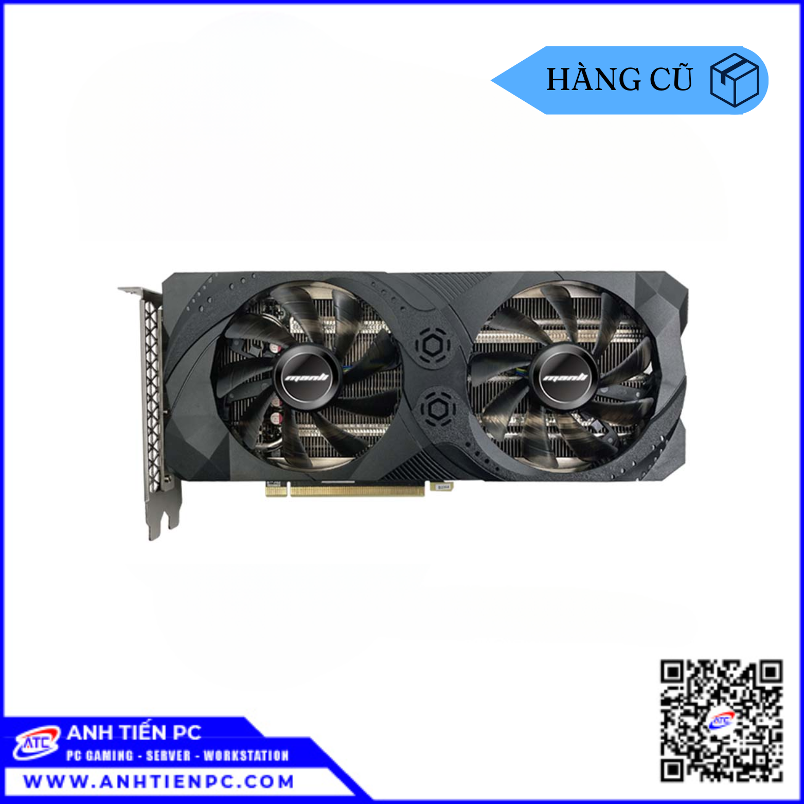 VGA Manli Geforce RTX 3060Ti LHR 8GB 2Fan (8GB, GDDR6, 256 Bit) | Cũ 