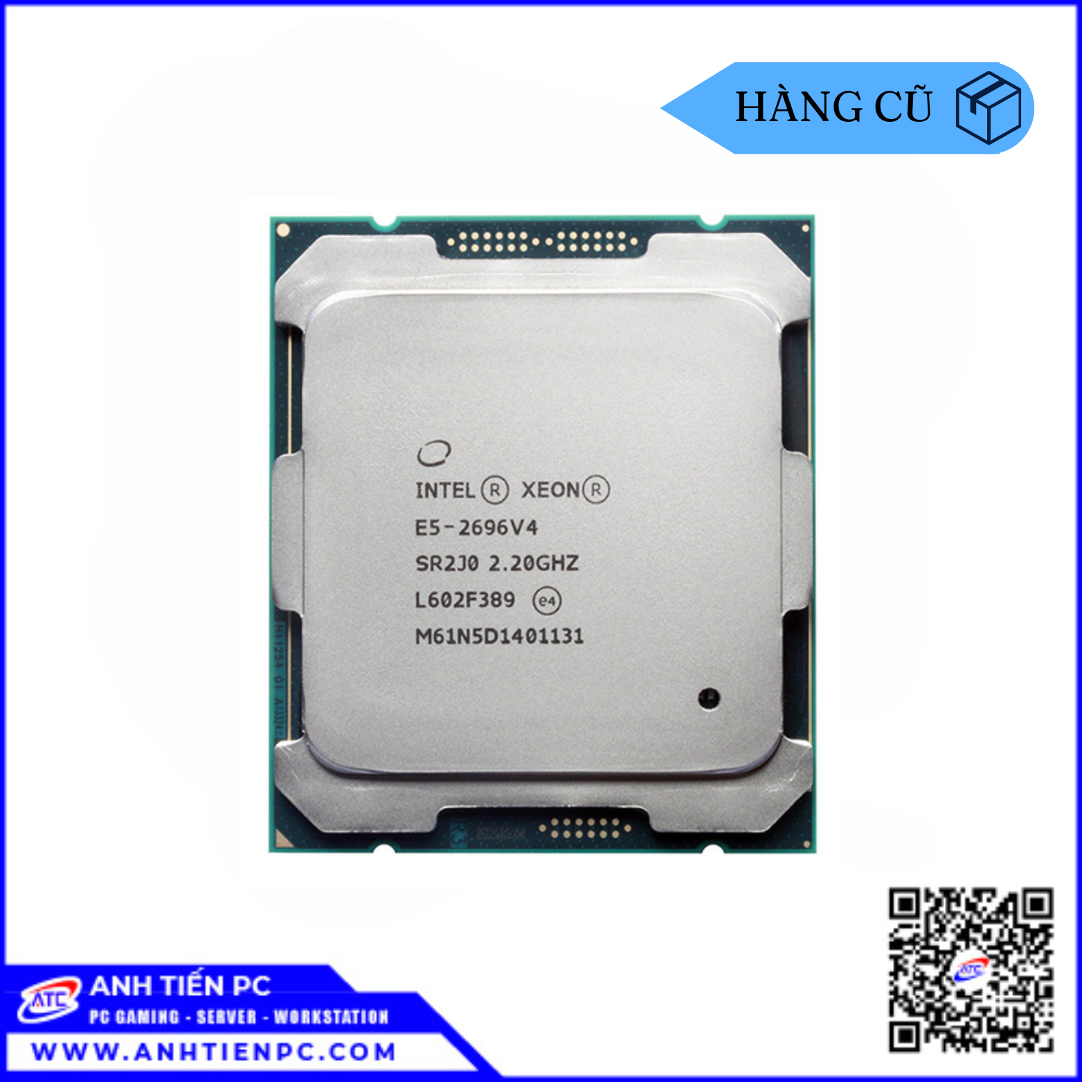 CPU Intel Xeon E5 2696V4 (Up To 3.6GHz, 22 Nhân 44 Luồng, LGA2011-3) | Cũ