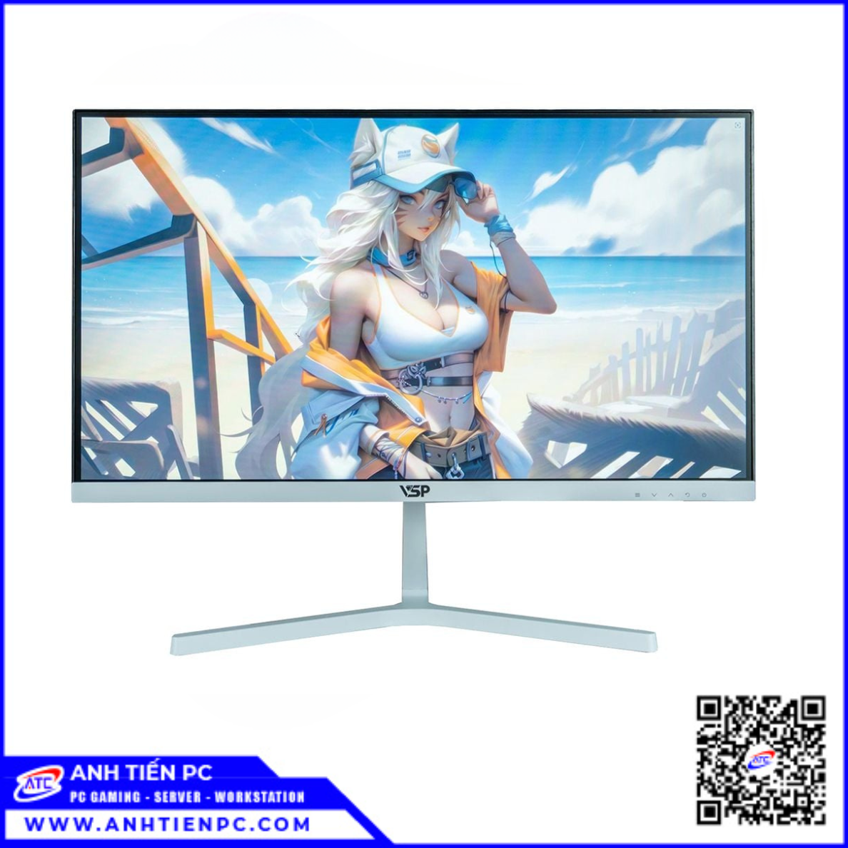 LCD VSP V2204H FHD/75HZ Phẳng 22inch White