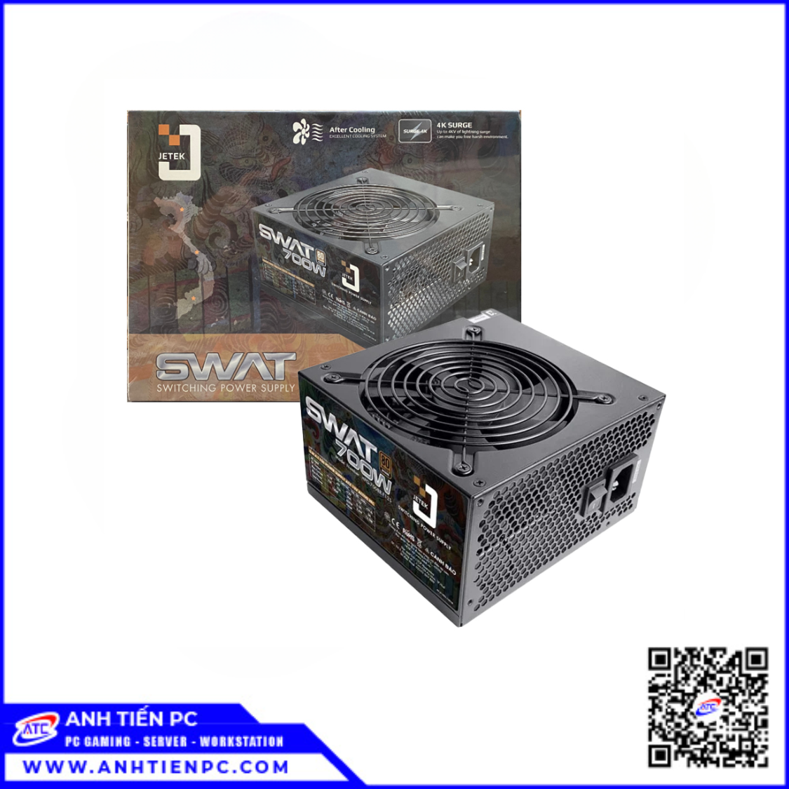 Nguồn Jetek Swat700 V2022 700w (80 Plus Bronze/Non Modular)