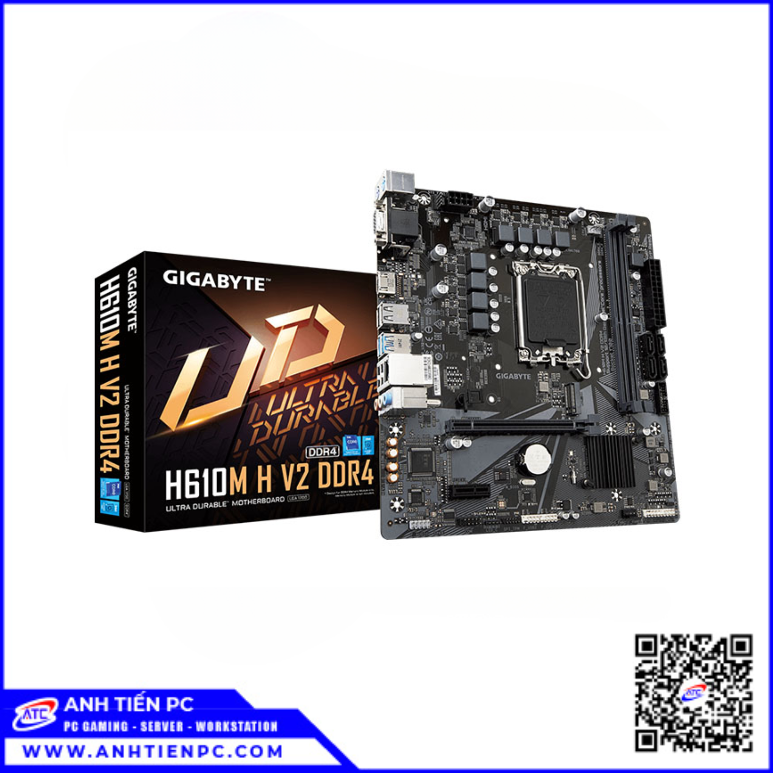 MAIN Gigabyte H610M HV2 (LGA 1700, Intel H610M, M-ATX, 2 khe ram)