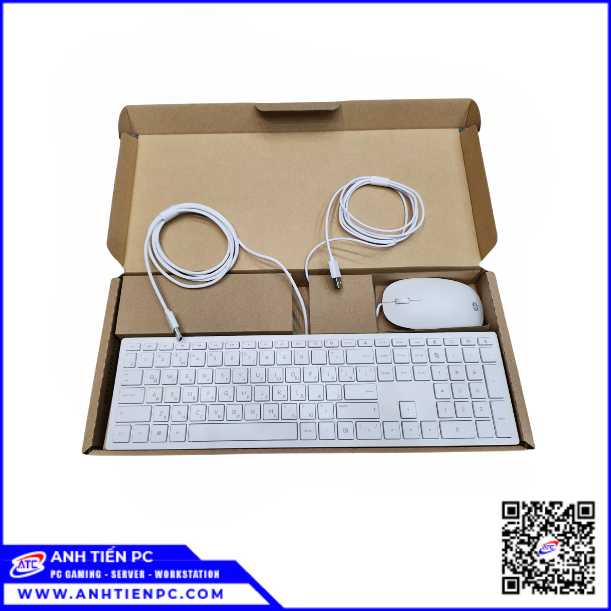 Bộ Phím Chuột HP TPC-C003K/M928510-DX1 White Có Dây