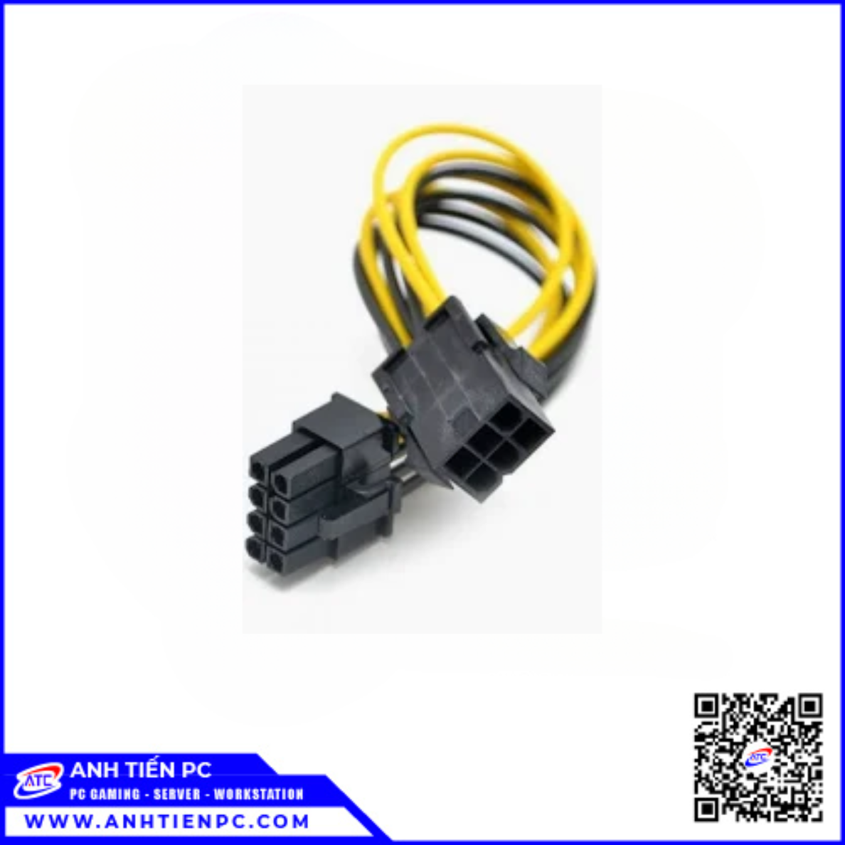 Dây Nguồn Phụ Trâu 6 Pin Ra 8 Pin Đực