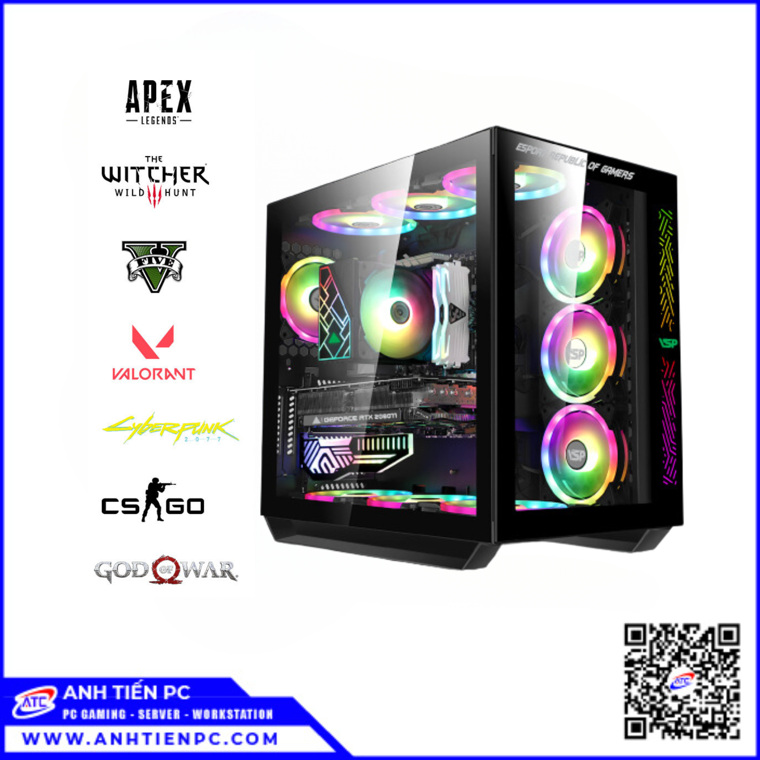 PC GAMING MAIN Z590 63 | CPU I7 10700K | RAM 32GB | SSD 500GB | VGA 8GB