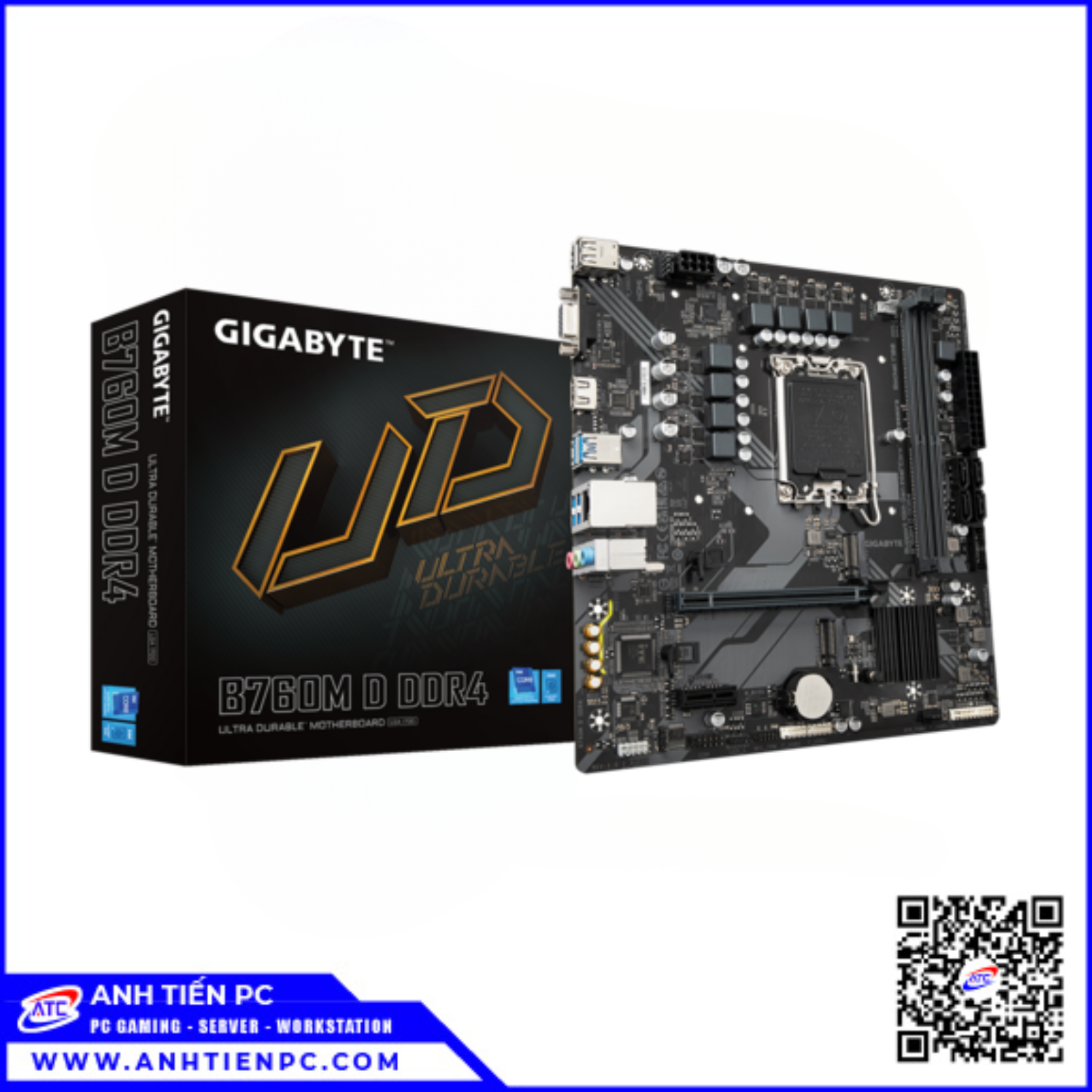 Mainboard Gigabyte B760M-D DDR4 (LGA1700, Intel B760, M-ATX, 2 khe ram)