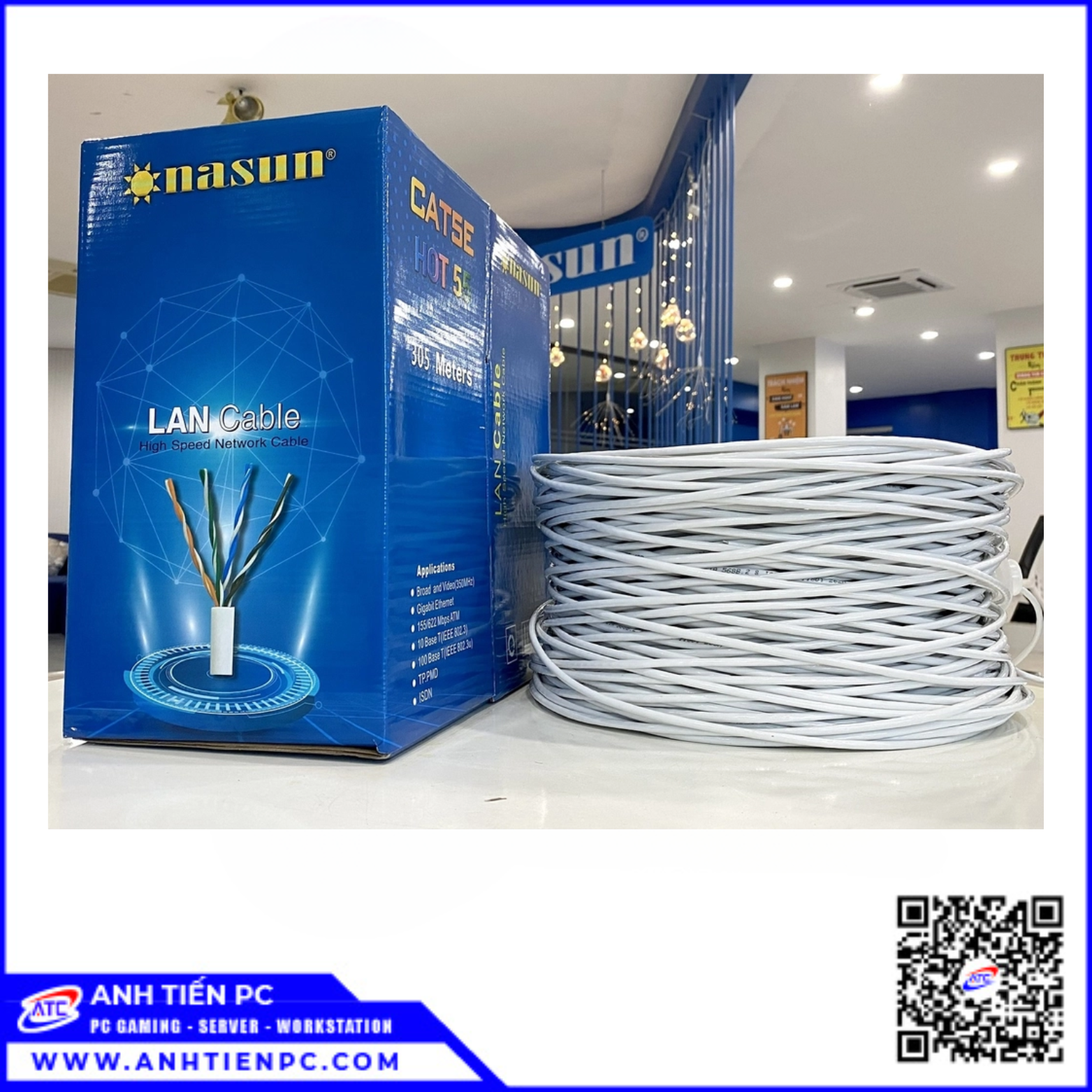 Dây Cáp Mạng Nasun CAT5E HOT55