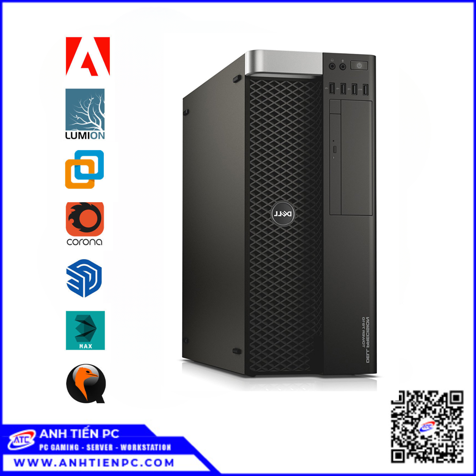 PC SERVER | Dell T7810 94 | XEON 2696v3 | RAM 64GB | SSD 1TB | VGA 8GB 