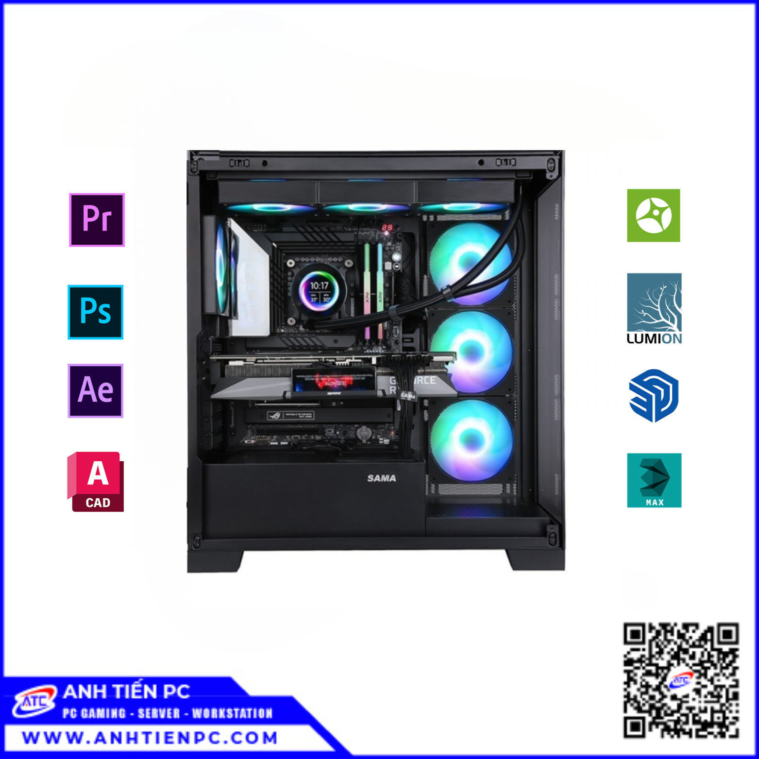 PC  ĐỒ HOẠ -3D Z790 106 | CPU I7 12700K | RAM 32GB | SSD 500GB | VGA 8GB