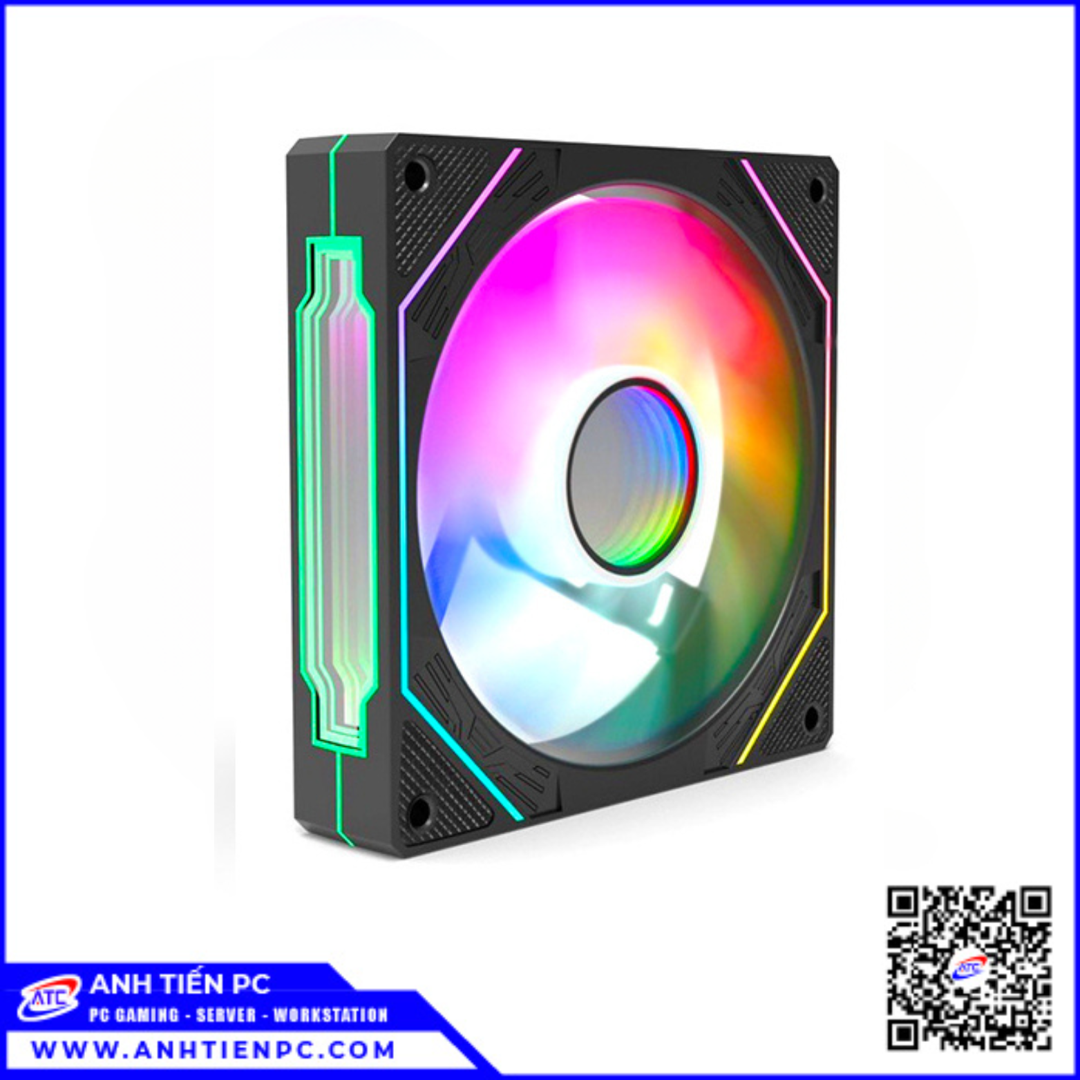Fan Lắp Case Gương Vô Cực Vitra Link ARGB 5V 3Pin PWM Đen