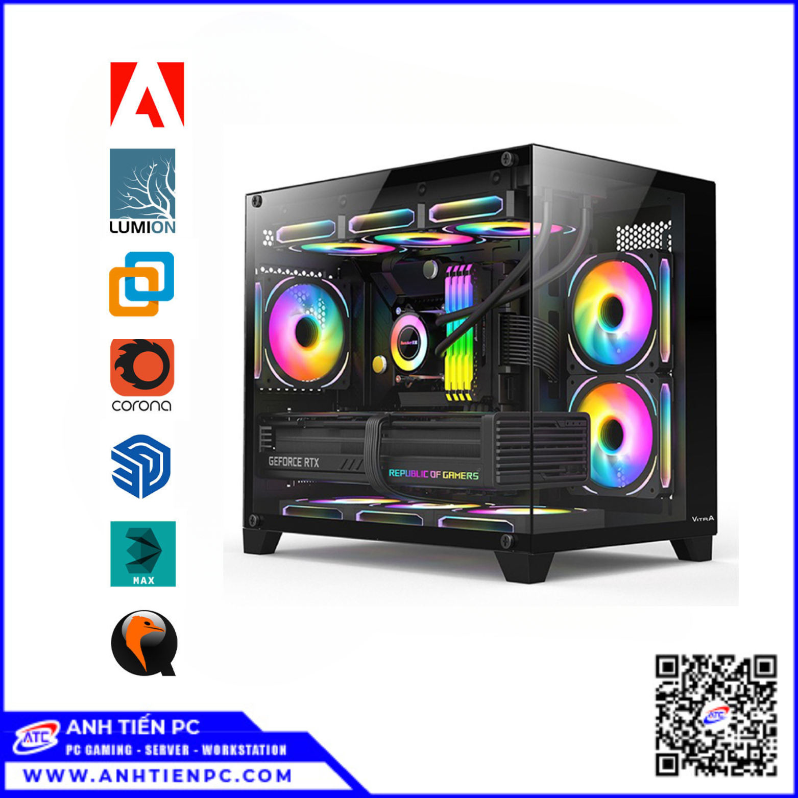 PC SERVER | MAIN X99 111 | XEON 2678V3| RAM 64GB | SSD 256GB | VGA 4GB