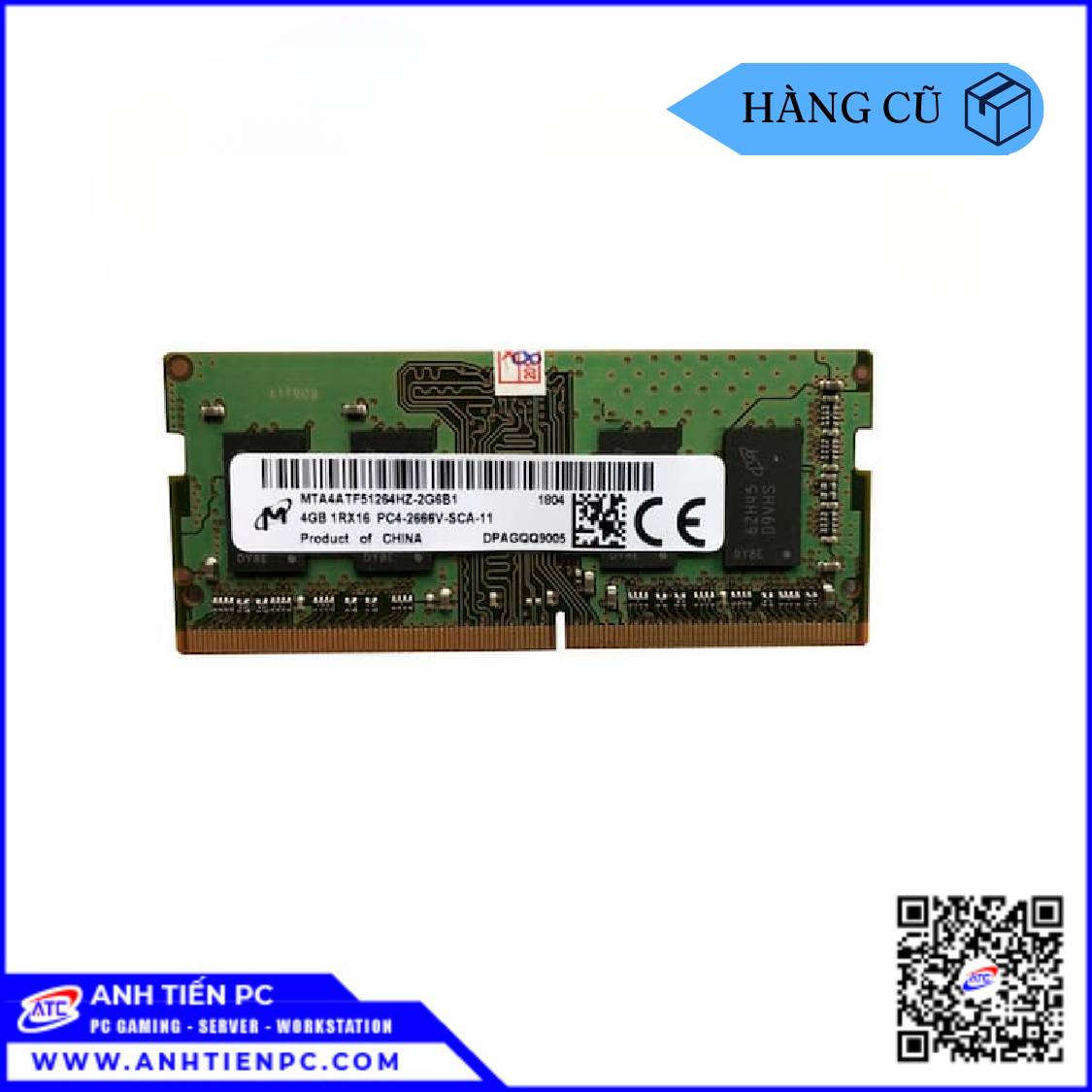 RAM Laptop Hynix Micron 4GB (DDR4 Buss 2400T 2666) | Cũ