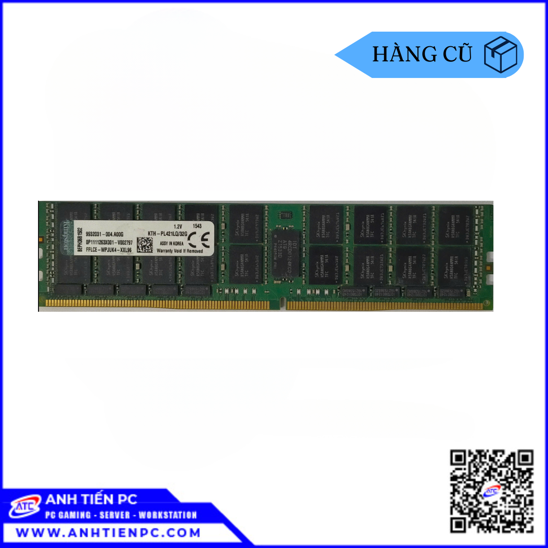 RAM Server Kingston Registered ECC (32GB, DDR4, 2133MHz) | Cũ