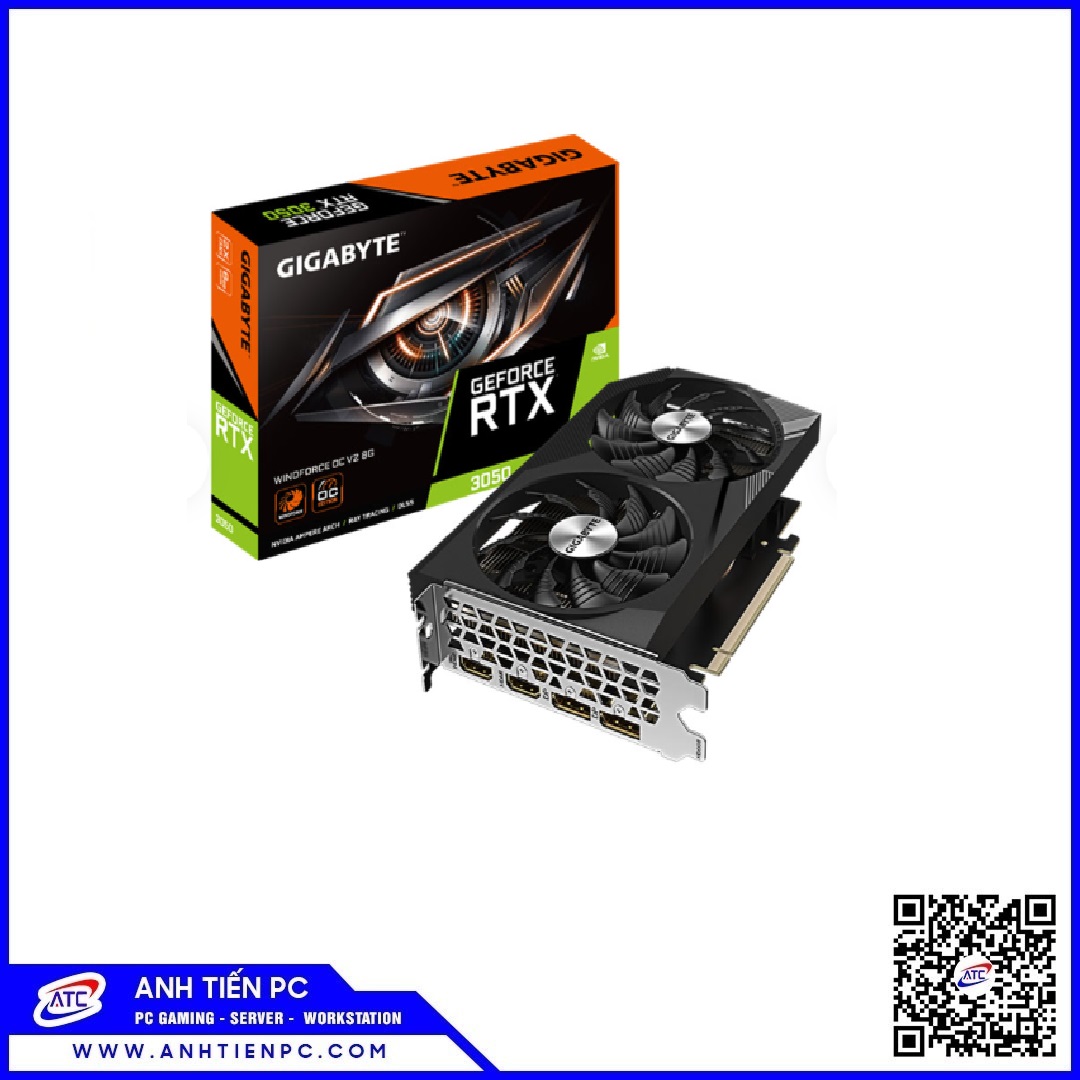 VGA Gigabyte RTX3050 8GB WINDFORCE OC V2 2Fan (8GB, GDDR6, 128Bit)