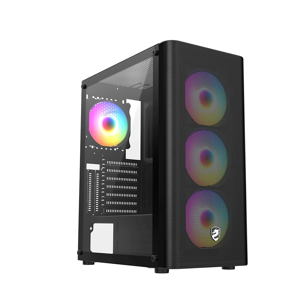 VỎ CÂY Vitra Saphira AX15 Black (EATX, 3Fan RGB, Đen)