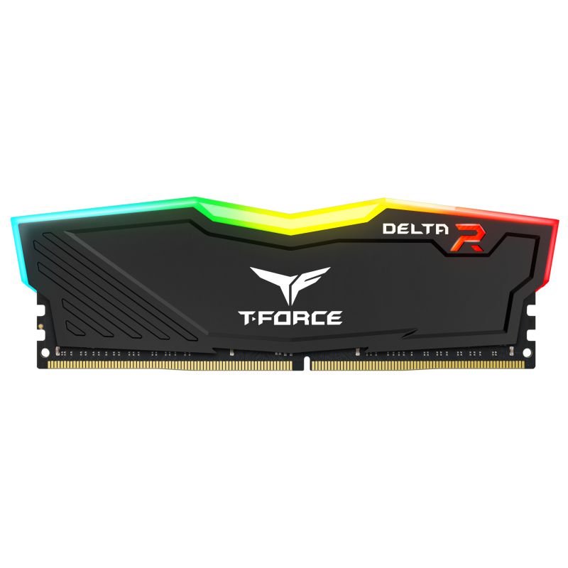 RAM PC TeamGroup Delta LED RGB Đen (16GB, DDR4, 3200 MHz, Có Tản)