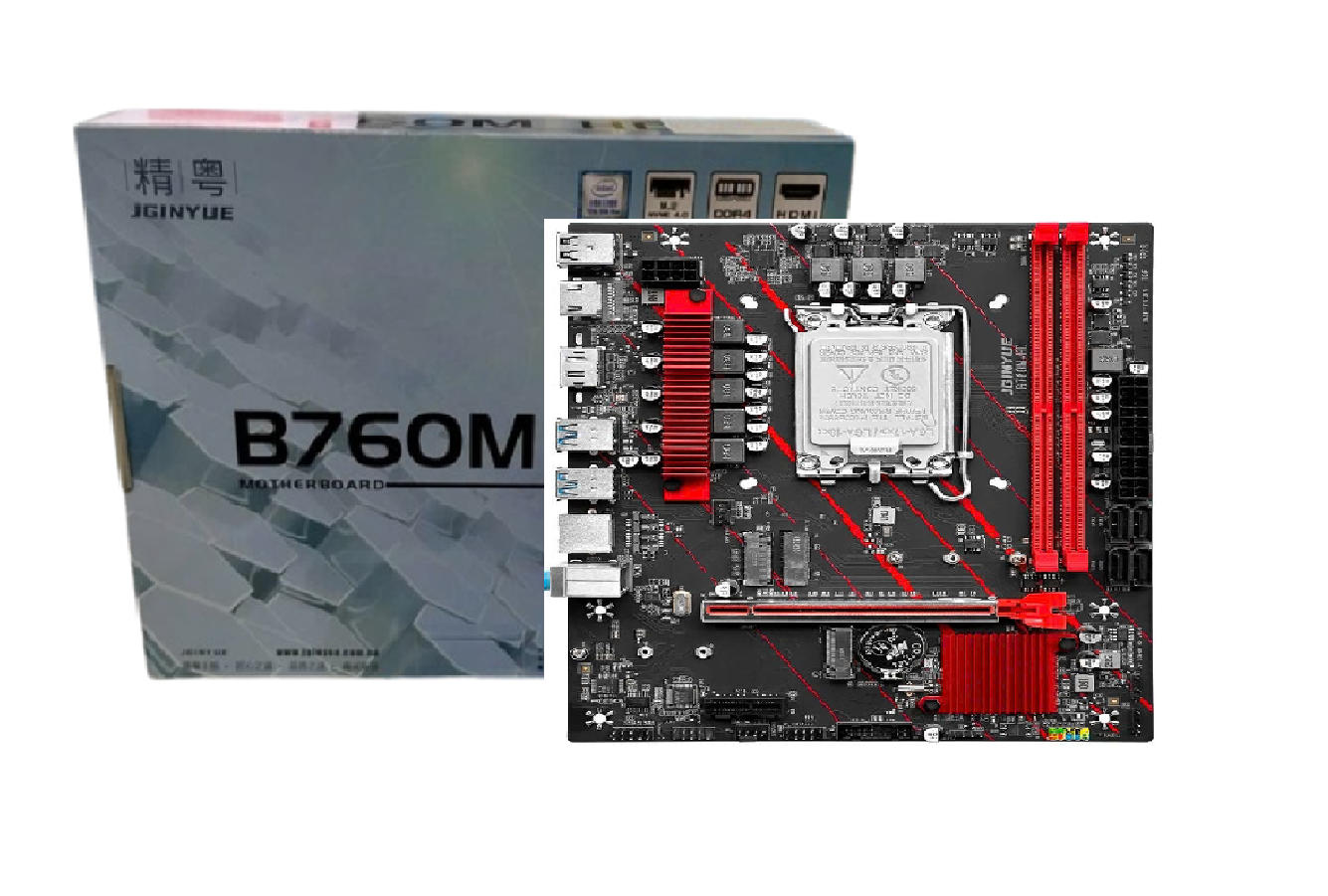 Mainboard Jginyue B760M HD (LGA 1700, Intel B760, 2 Khe Ram DDR4)