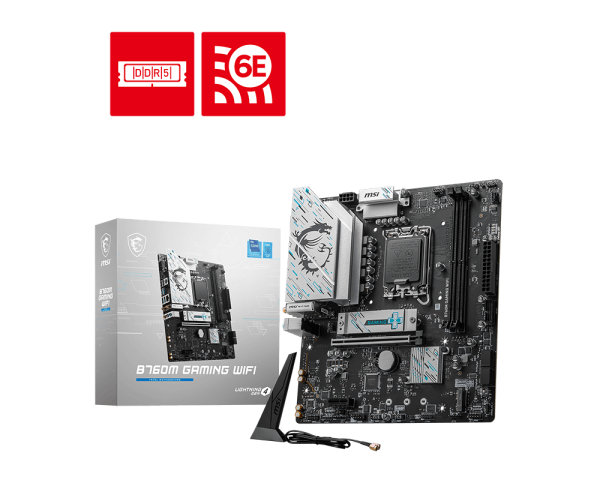 Mainboard MSI B760M Gaming Wifi DDR5 ( LGA 1700, Intel b760, 2 Khe Ram DDR5)