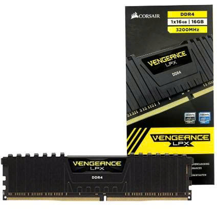 RAM PC Corsair Vengeance LPX CM4X16GC3200C16K2E Black (Có Tản,16GB, DDR4, Bus 3200 MHz ) NK