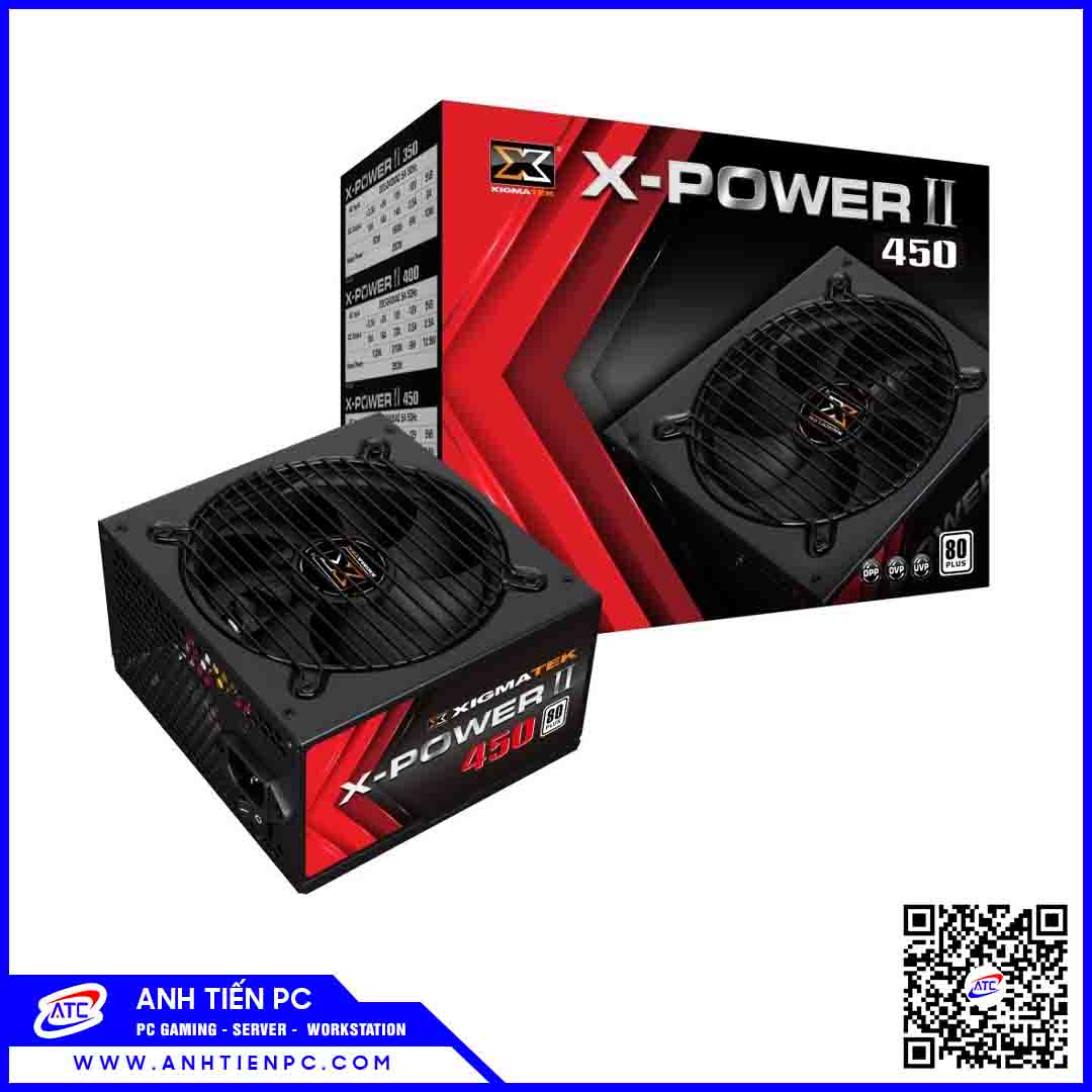 Nguồn máy tính Xigmatek X-Power II 450 EN41954 (400W, 80 Plus, Non Modular) 