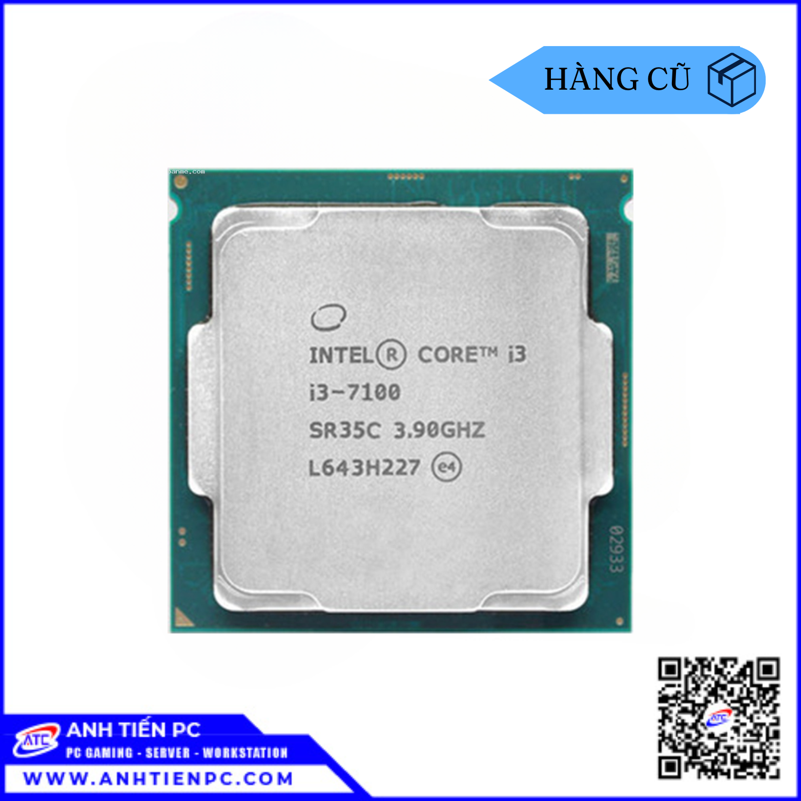 CPU Intel Core i3 7100 (3.9GHz, 2 Nhân 4 Luồng, LGA 1151) Cũ 