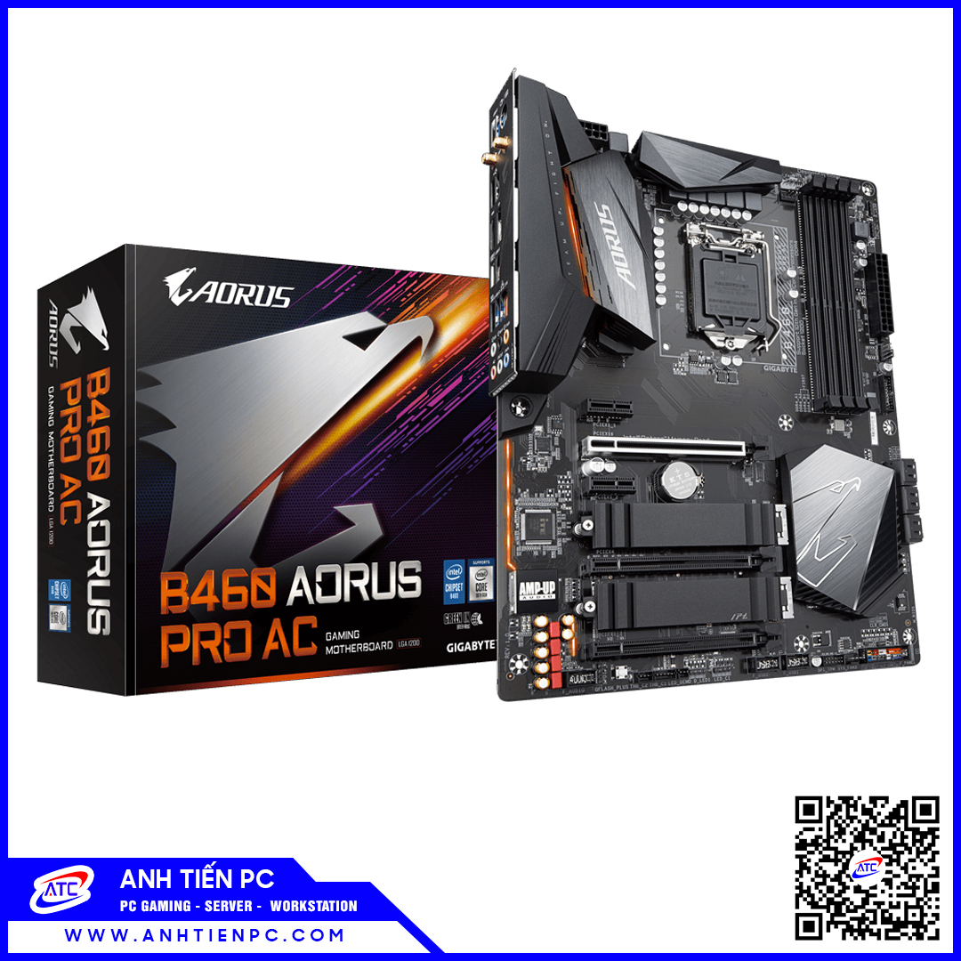 Mainboard GIGABYTE B460M AORUS PRO (Intel B460, LGA 1200, M-ATX, 4 Khe Cắm Ram DDR4)