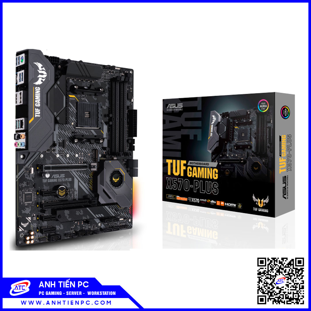 Mainboard ASUS TUF GAMING X570-PLUS (AMD X570, Socket AM4, ATX, 4 khe RAM DDR4) 