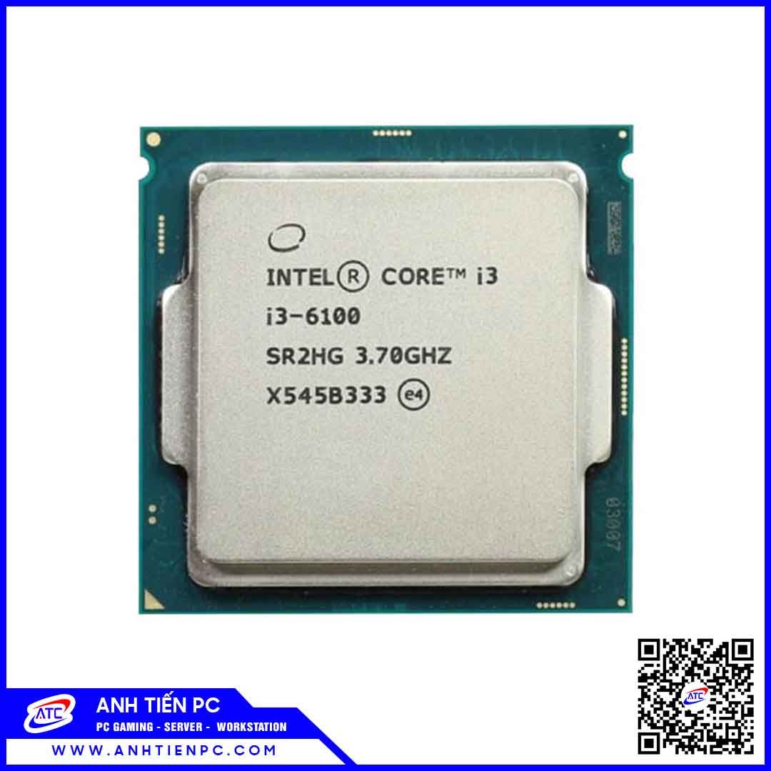 CPU Intel Core i3 6100 (3.7GHz, 2 Nhân 4 Luồng, 3MB Cache, Socket LGA 1151)(Cũ)