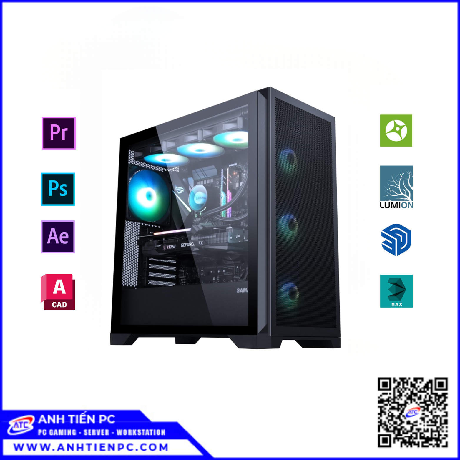 PC ĐỒ HOẠ -3D Z790 73 | CPU I9 13900K  | RAM 32GB | SSD 1TB | VGA  8GB 