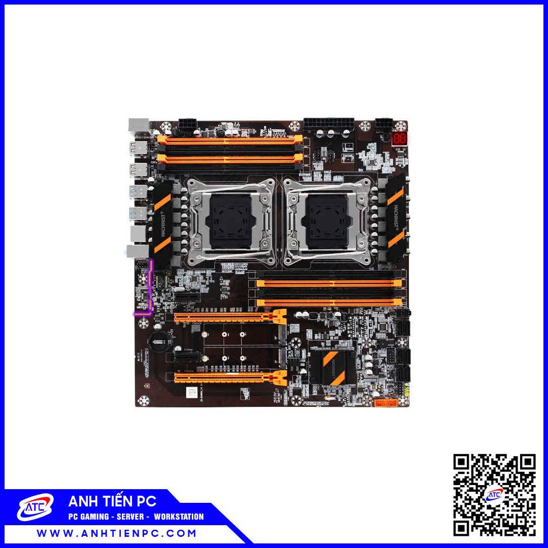 Mainboard ZXDU X99 Dual ( Intel LGA 2011-3 E-ATX, Socket LGA 2011-3, 4 khe Ram DDR4 )