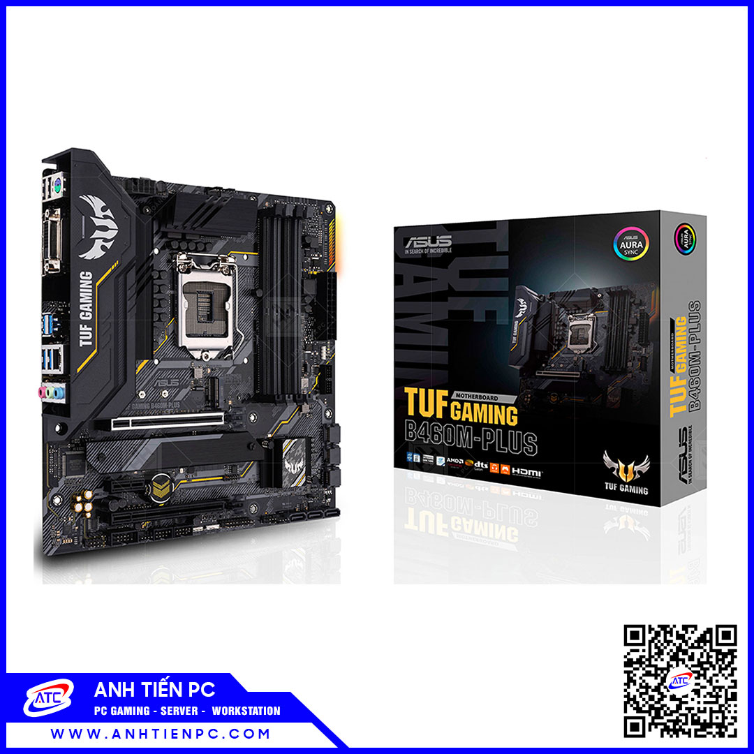 Mainboard ASUS TUF GAMING B460M-PLUS (Intel B460, LGA 1200, M-ATX, 4 Khe Cắm Ram DDR4) 