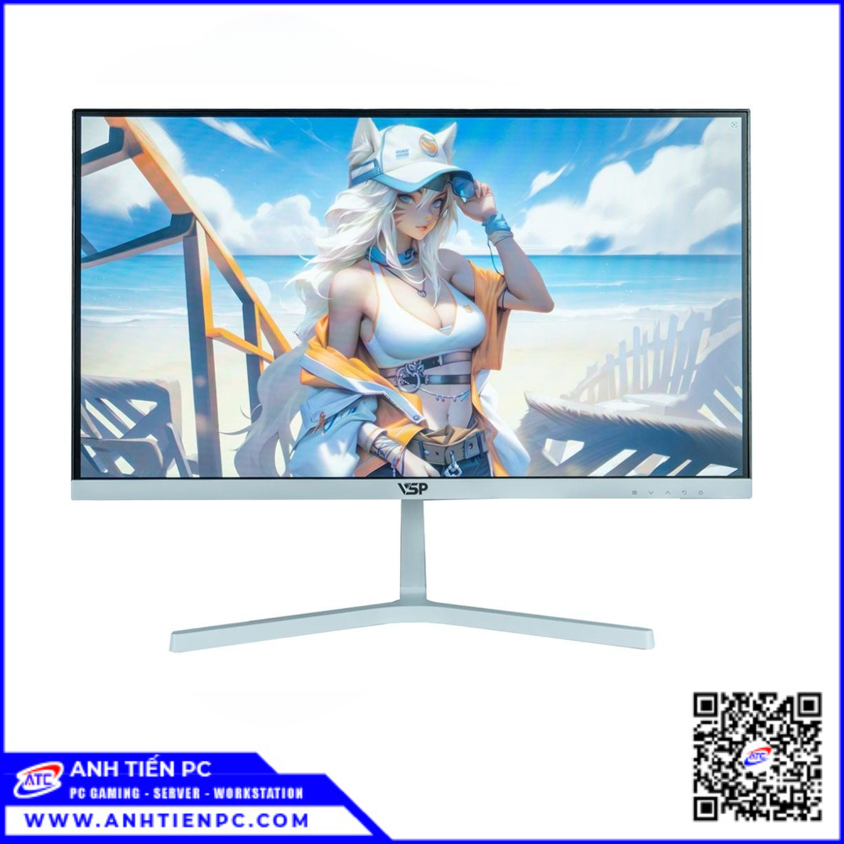 Màn Hình VSP V2204H Phẳng 22inch White (VA, FHD, 75HZ)