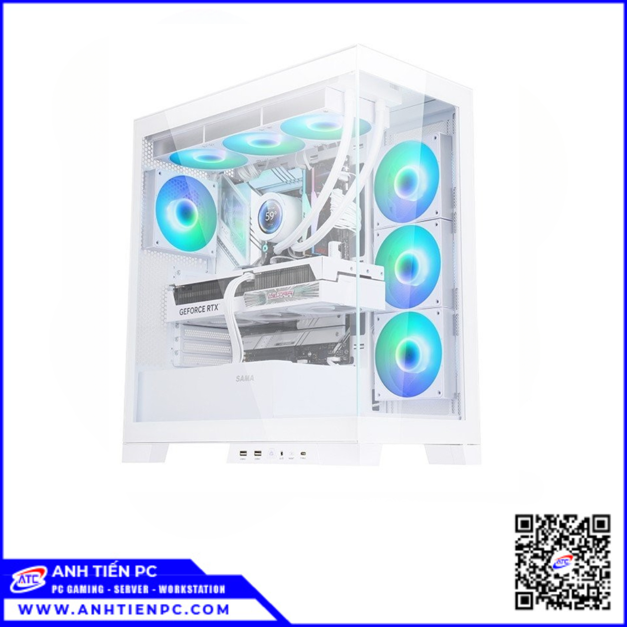 VỎ CÂY Sama 4503 White (ATX, MIDTower, Màu Trắng)