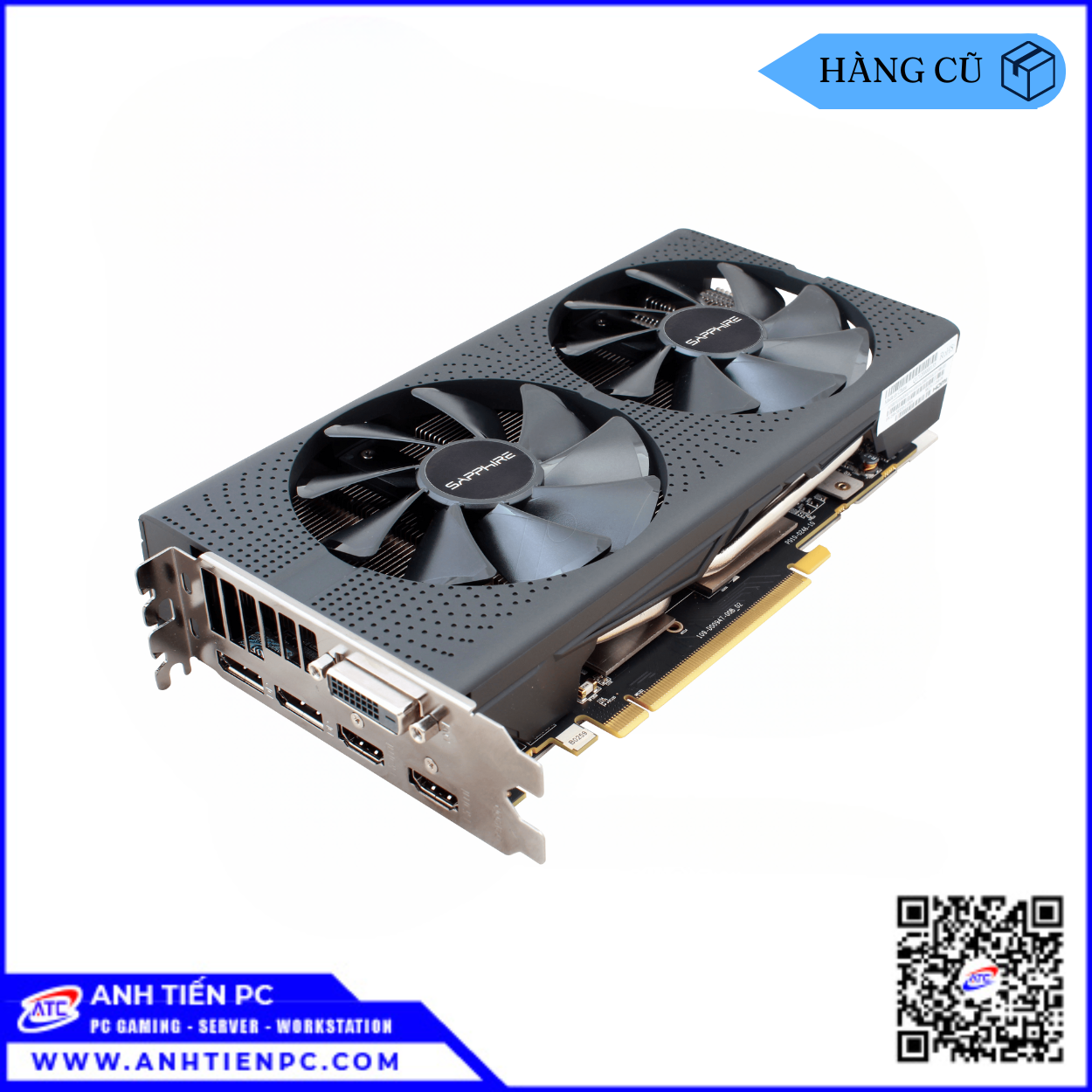 VGA Sapphire Pulse RX580 2Fan (8GB, GDDR5, 256 Bit) | Cũ